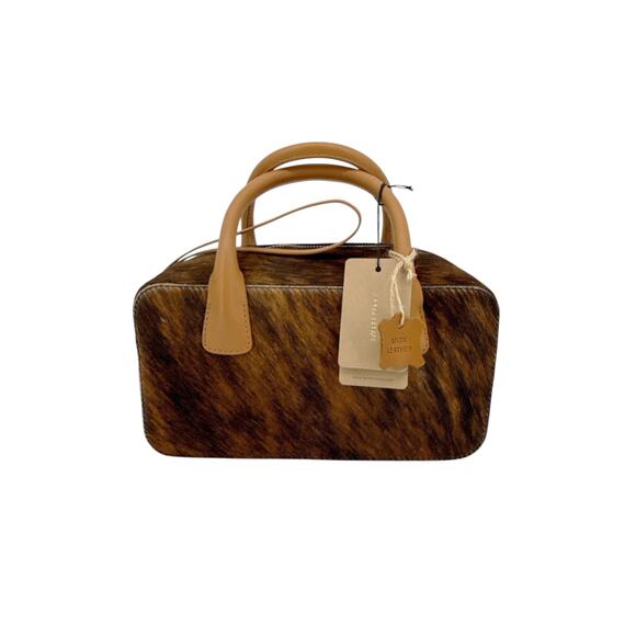 RACHEL COMEY Brynd Small Box Bag in Umber Calf Hair - Picture 1 of 12